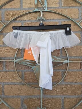 NWt Satin Bow Thong Sexy Transparent Ribbon Panties for Women Underwear OS